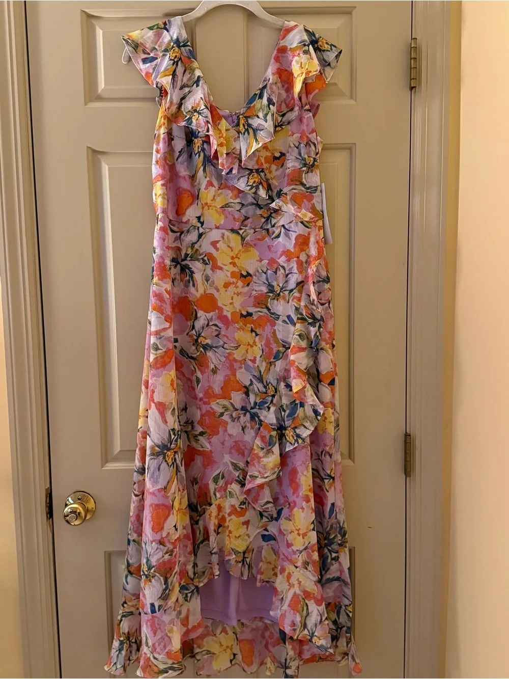 off the shoulder neckline wedding dress Classic Long White A-line Off-the-shoulder V-neck Satin Dress To Impress Halloween Color:Malibu Floral Online Store your best CHOICE